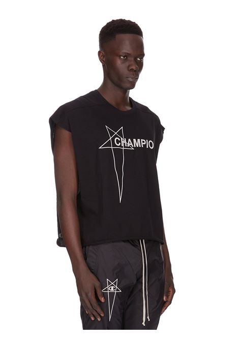 micro tatlin t shirt man black RICK OWENS X CHAMPION | CM01E1668 CHJG09